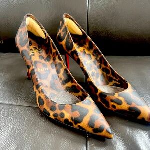 Christian Louboutin size 38 leopard high heel shoes